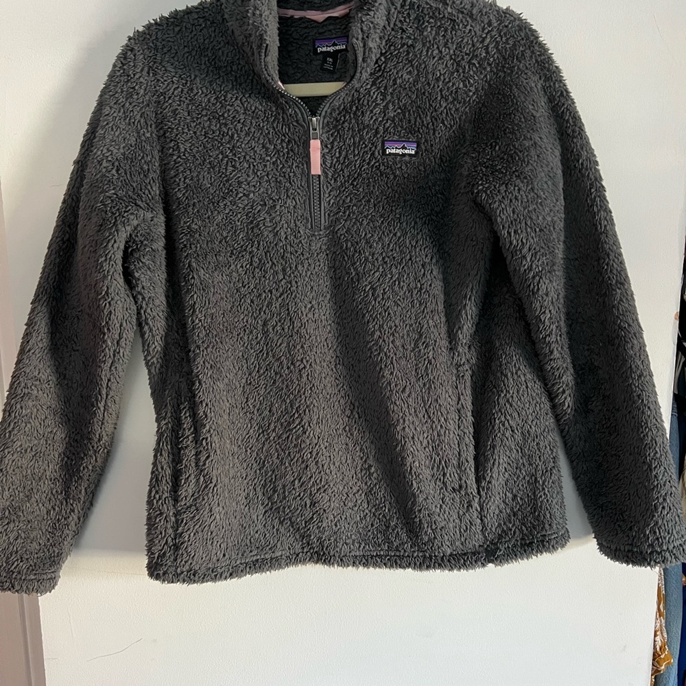 Patagonia Girls Gray Fleece Pullover